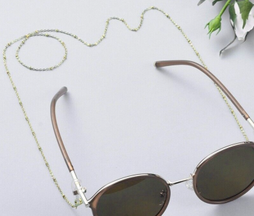 Brillenkette Brillenband Perlen gold Sommer Geschenk Sonnenbrillenkette Luxus